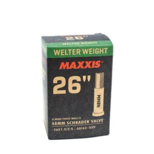 Ruột Xe Đạp 26×1.5/2.5 48mm Van Lớn (Schrader) MAXXIS Welter Weight Bicycle Tube