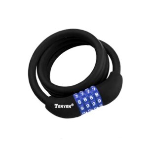 Dây Khóa Xe Đạp Bọc Silicone 10x1000mm TONYON TY02 Bicycle Lock