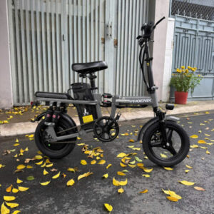 Xe đạp điện gấp gọn trợ lực Phoenix M1 S14 Pro, 9 phuộc giảm sóc, tốc độ 20-35km